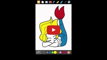 Gameplay video of Girls Coloring Mermaids 1