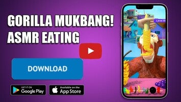 วิดีโอการเล่นเกมของ Gorilla Mukbang! ASMR Eating 1