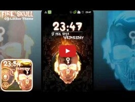 Video about GO Locker Fire Skull FREE Theme 1