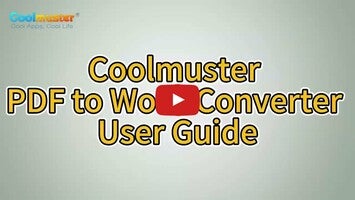 Coolmuster PDF to Word Converter 1와 관련된 동영상