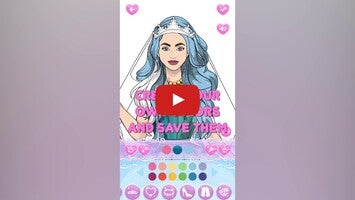 Gameplay video of Wedding Coloring Dress Up Game 1