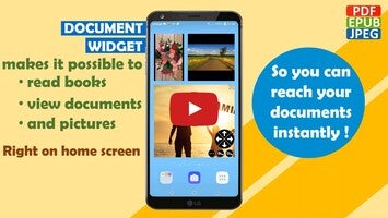 Видео про Document Widget View PDF JPG EPUB on home screen 1