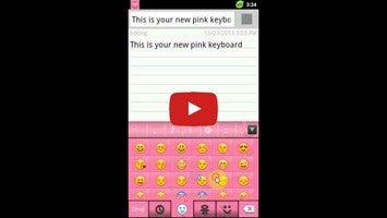 วิดีโอเกี่ยวกับ Pink Hearts GO Keyboard 1