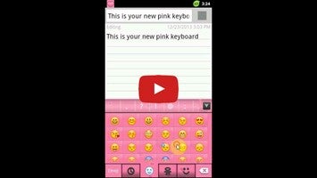 Video about Pink Hearts GO Keyboard 1