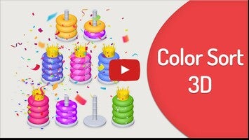 Videoclip cu modul de joc al 3D Color Sort Hoop Stack 1