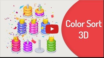 Gameplay video of 3D Color Sort Hoop Stack 1