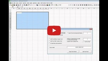 فيديو حول Excel Add Data Text or characters to multiple cells within a spreadsheet1