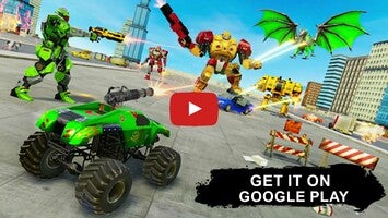 Gameplay video of Monster Truck Robot Car Game 1